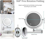 Magnifying Mirror Rechargeable LED Dimmable 8 Inch