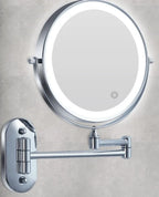 Magnifying Mirror Rechargeable LED Dimmable 8 Inch