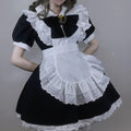 Maid Costume Set Gothic Ruffled Dress & Apron