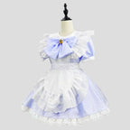 Maid Costume Set Gothic Ruffled Dress & Apron