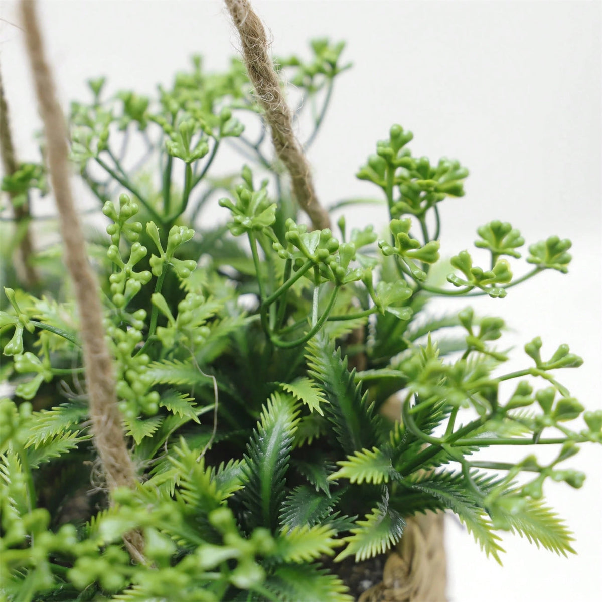 Maintenance-Free Woven Hanging Faux Plant