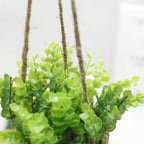 Maintenance-Free Woven Hanging Faux Plant