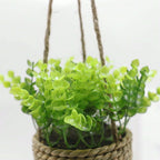 Maintenance-Free Woven Hanging Faux Plant
