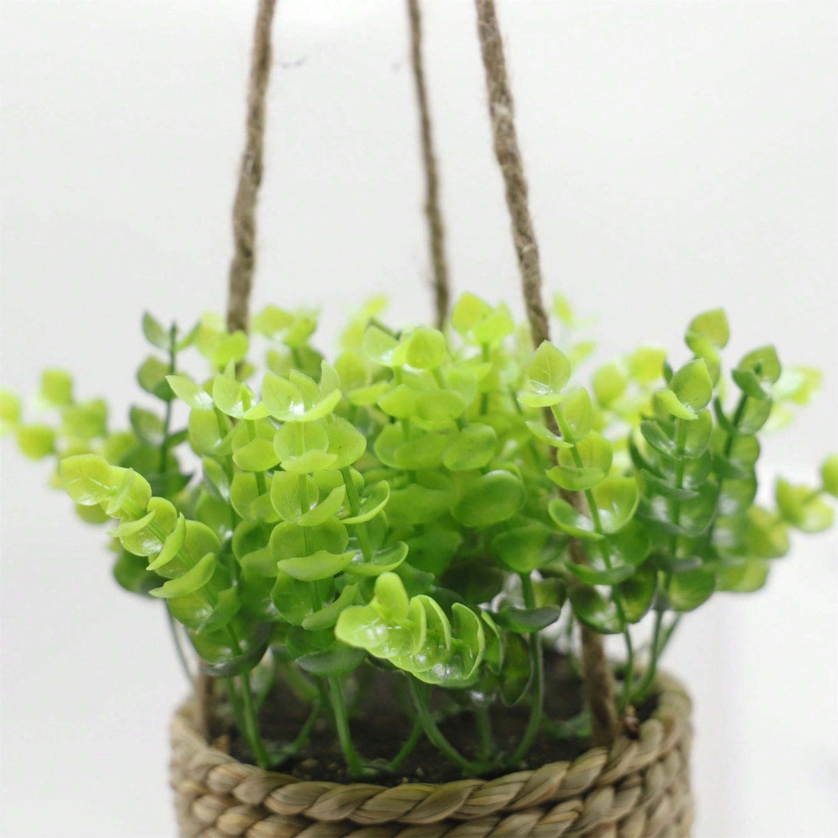 Maintenance-Free Woven Hanging Faux Plant