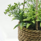Maintenance-Free Woven Hanging Faux Plant