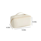 Makeup Bag Molded PU Shell Stand-Up Wide Opening