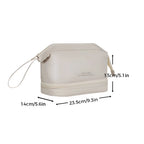 Makeup Bag Molded PU Shell Stand-Up Wide Opening