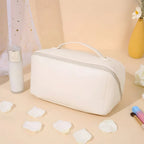 Makeup Bag Molded PU Shell Stand-Up Wide Opening