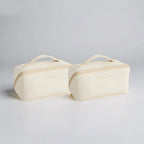 Makeup Bag Molded PU Shell Stand-Up Wide Opening