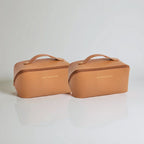 Makeup Bag Molded PU Shell Stand-Up Wide Opening