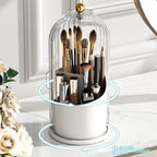 Makeup Brush Organizer 360° Rotating Dustproof Cover