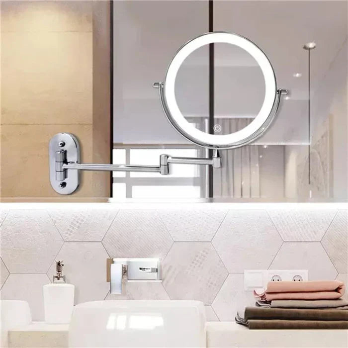 Makeup Mirror 10x Magnification 3-Mode LED USB-C Rechargeable