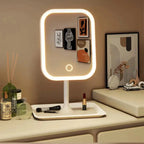 Makeup Mirror 3 Light Modes Touch Control Wireless Rechargeable