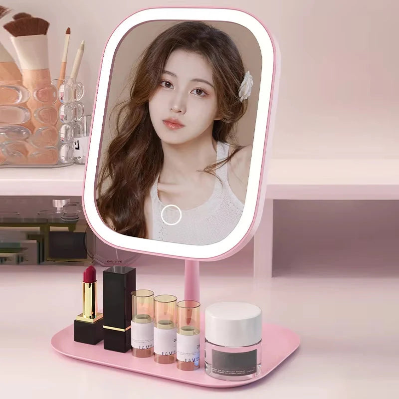 Makeup Mirror 3 Light Modes Touch Control Wireless Rechargeable