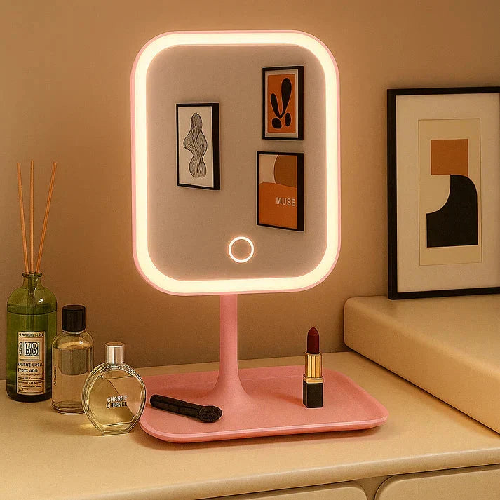 Makeup Mirror 3 Light Modes Touch Control Wireless Rechargeable