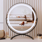 Makeup Mirror 360 Degree Rotating Tri-Tone LED Rechargeable