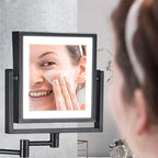 Makeup Mirror Dual Magnification 360° Rotation USB-C Rechargeable