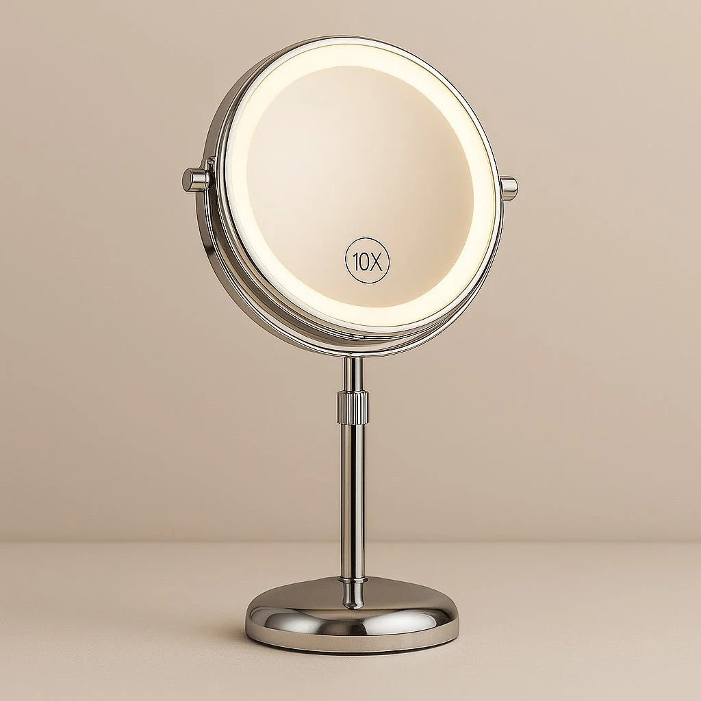 Makeup Mirror LED Stepless Dimming 10x Magnification