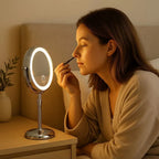 Makeup Mirror LED Stepless Dimming 10x Magnification