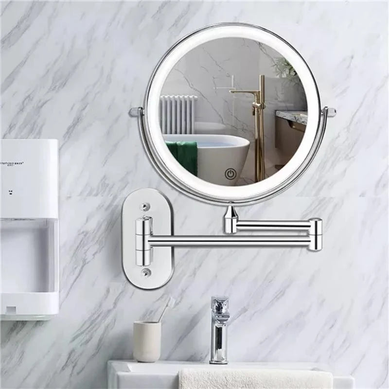 Makeup Mirror Touch-Controlled LED Rechargeable 10x Magnification