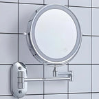 Makeup Mirror Touch-Controlled LED Rechargeable 10x Magnification