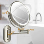 Makeup Mirror Touch-Controlled LED Rechargeable 10x Magnification