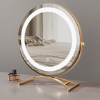 Makeup Mirror Tri-Tone Light 360 Degree Rotation Rechargeable