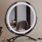 Makeup Mirror Tri-Tone Light 360 Degree Rotation Rechargeable