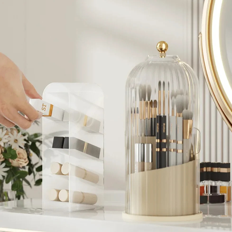 Makeup Organizer 360° Rotating Transparent Acrylic Waterproof & Dustproof