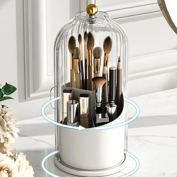 Makeup Organizer 360° Rotating Transparent Acrylic Waterproof & Dustproof