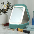 Makeup Organizer Box LED Mirror Three Light Modes Lockable