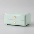Makeup Organizer Box Transparent Dustproof Lid Removable Drawers & Compartments