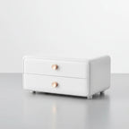 Makeup Organizer Box Transparent Dustproof Lid Removable Drawers & Compartments