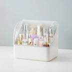 Makeup Organizer Box Transparent Dustproof Lid Removable Drawers & Compartments