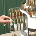 Makeup Organizer Clear Lid Water-Resistant Ergonomic Handle