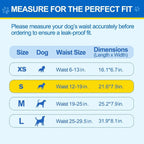 Male Dog Belly Band Leakproof Wetness Indicator Adjustable Fit