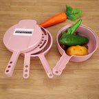 Mandoline Slicer 4 Stainless Steel Blades Safety Holder