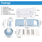 Mandoline Slicer 6 Stainless Steel Blades & Hand Guard