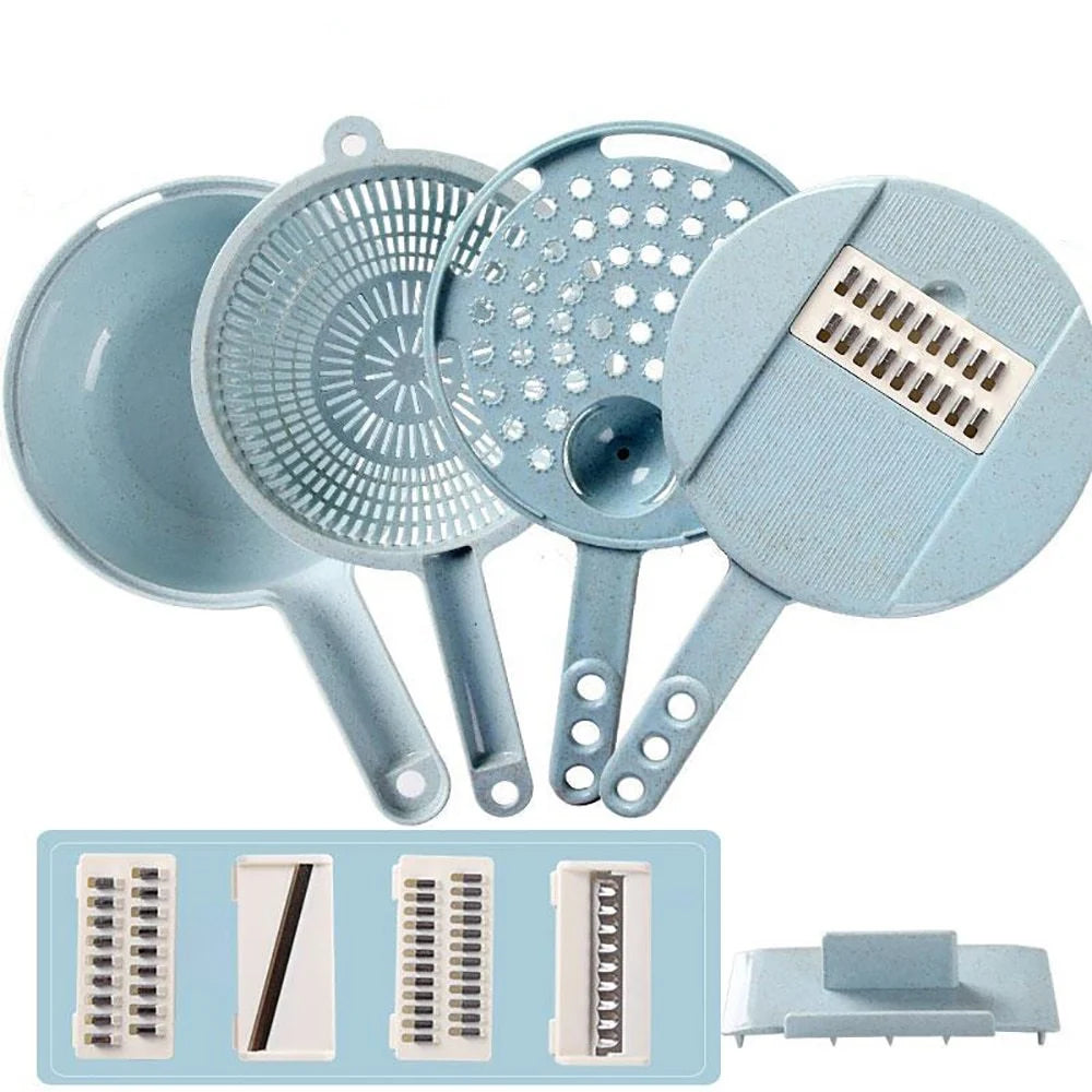 Mandoline Slicer 8-in-1 Stainless Blades & Hand Guard
