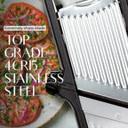 Mandoline Slicer Adjustable Dial Stainless Steel Blade & Gloves