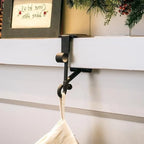 Mantel Stocking Holder Cantilever Grip & Dual Hooks