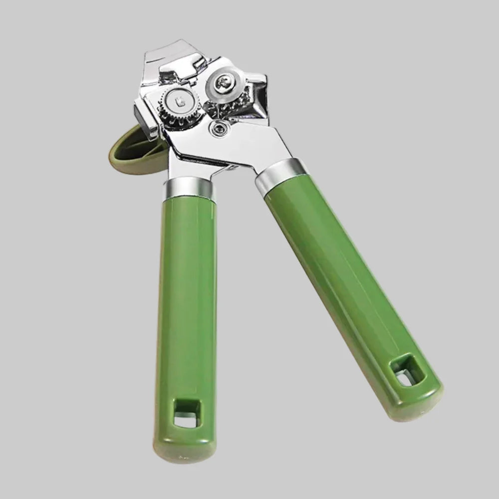 Manual Can Opener Stainless Steel Cutting Wheel & Bottle Opener