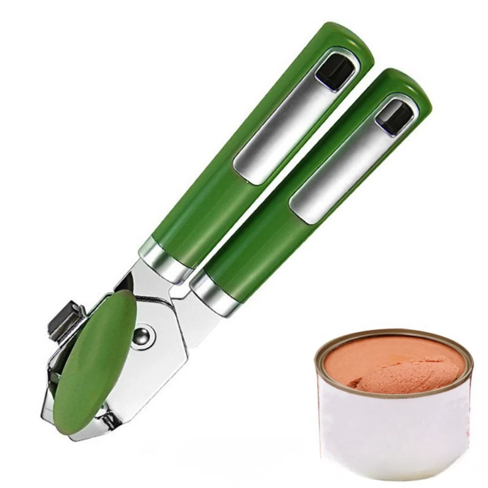 Manual Can Opener Stainless Steel Cutting Wheel & Bottle Opener