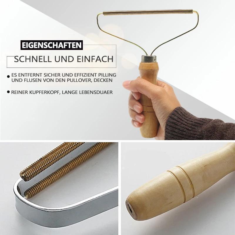 Manual Lint Remover Copper Head & Wooden Handle