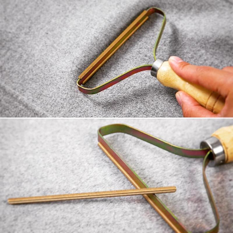 Manual Lint Remover Copper Head & Wooden Handle
