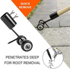 Manual Weed Remover Rolling Design & Narrow Steel Blade