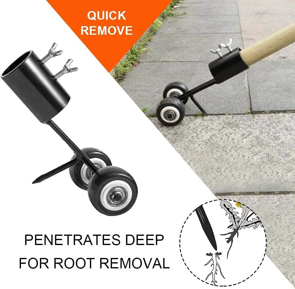 Manual Weed Remover Rolling Design & Narrow Steel Blade
