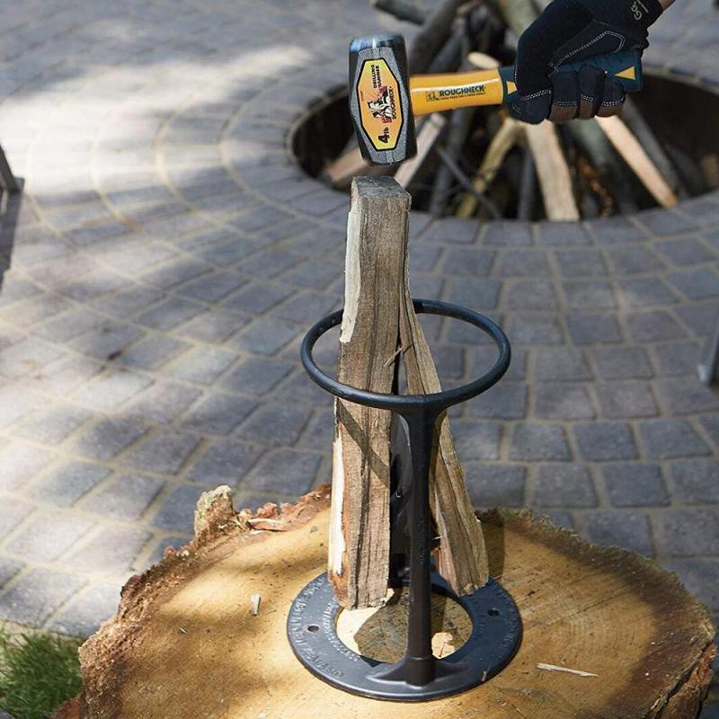 Manual Wood Splitter Steel Lever-Action & Non-Slip Base