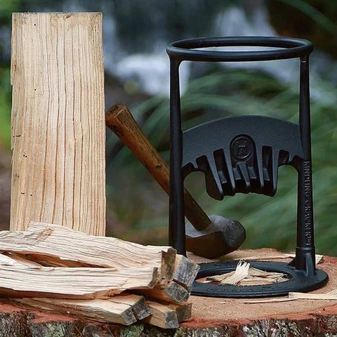 Manual Wood Splitter Steel Lever-Action & Non-Slip Base