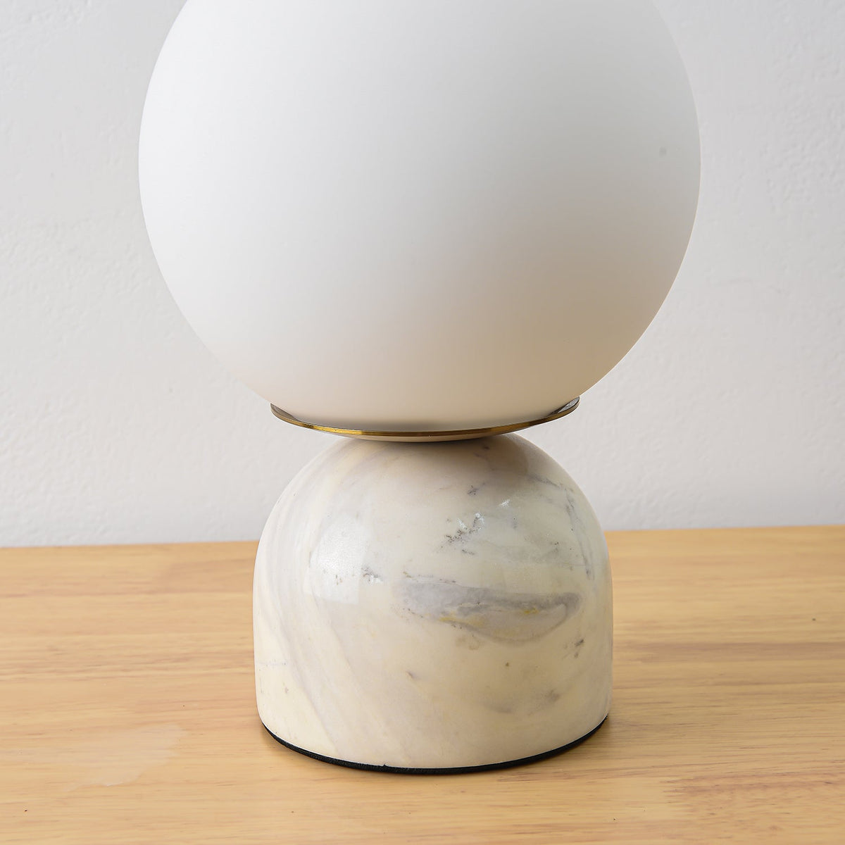 Marble Base & Glass Orb Table Lamp